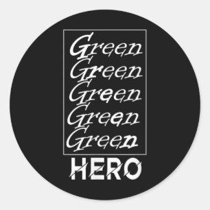 Green Hero - For Environmental Protection, For The Classic Round Sticker