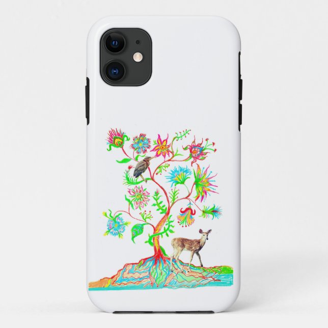 Green Heron and Deer Case-Mate iPhone Case (Back)