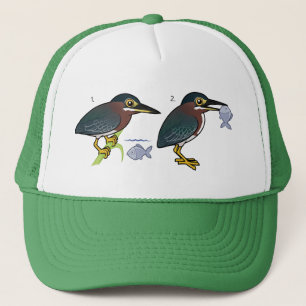 Green Heron Hunting Technique Trucker Hat