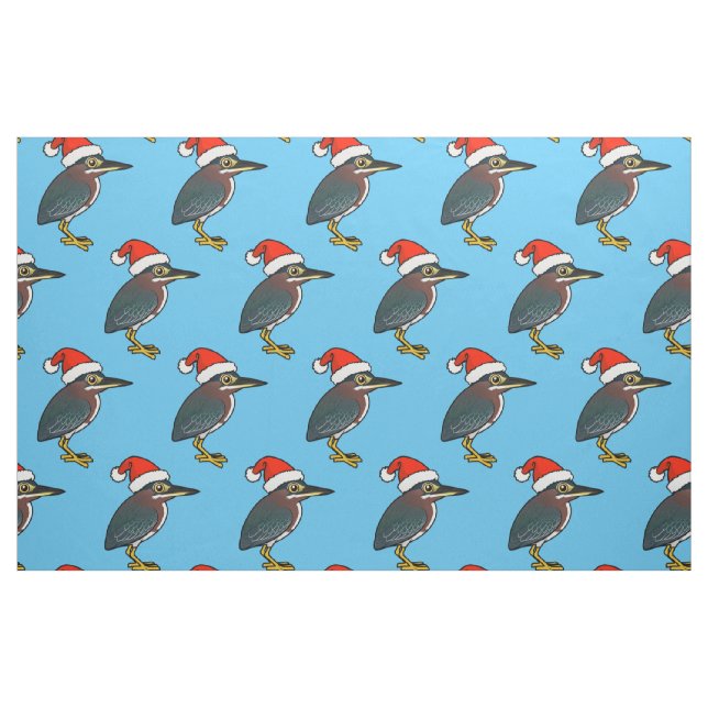 Green Heron Santa Fabric (Fat Quarter)