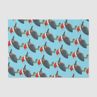 Green Heron Santa Tissue Paper