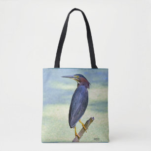 Green Heron Tote Bag