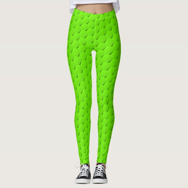Green hexagon leggings (Front)