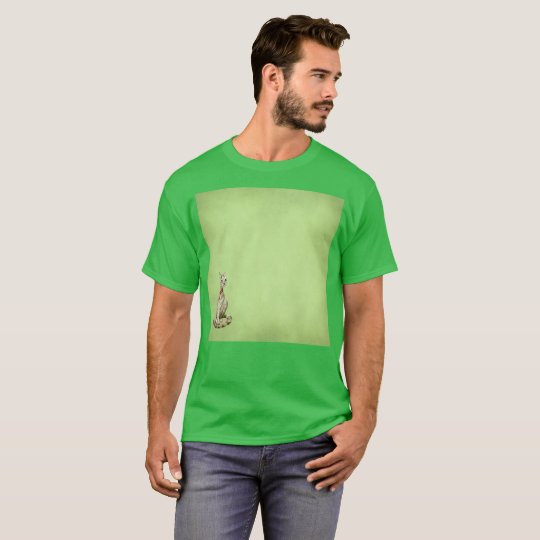 Green Hidden Leftist Gato Watercolor Rare T-Shirt