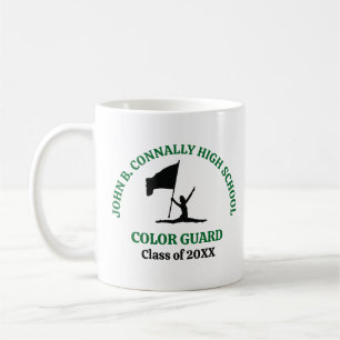 Green High School Colour Guard Personalised Coffee Mug