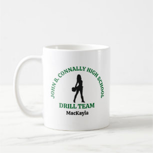 Green High School Drill Team Dancer Personalised Coffee Mug