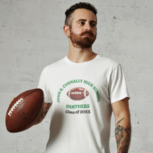 Green High School Football Game Day Custom T-Shirt