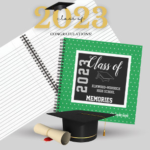 Green High School Graduation Memory Book