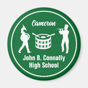 Green High School Marching Band Personalised Magnet