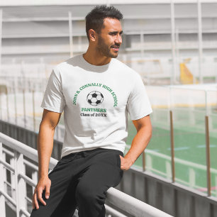 Green High School Soccer Team Personalised T-Shirt