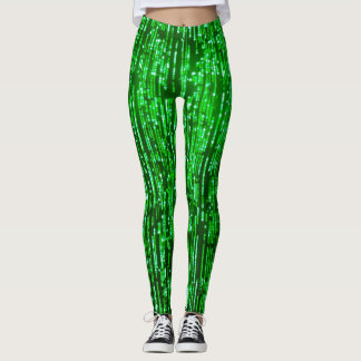 Green High-Waist Leggings for Women – Comfortable