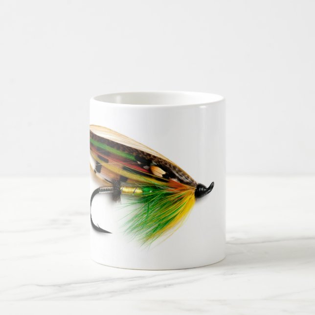 Green Highlander Salmon Fly Mug (Center)