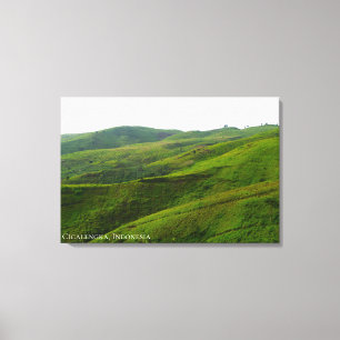 Green Hill Landscape Nature Scenery Photography Canvas Print