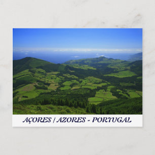 Green hills - Azores islands Postcard