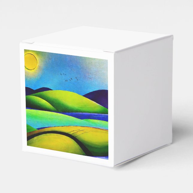 Green Hills Landscape Favour Box (Front Side)