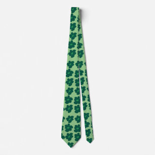 Green Hippie Flowers  Tie
