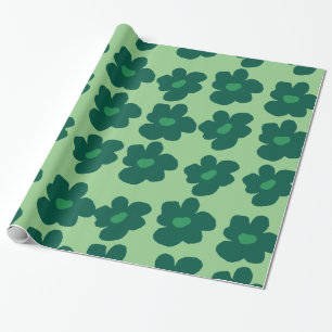 Green Hippie Wrapping Paper