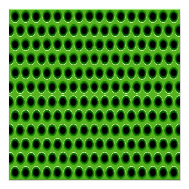 Green Holed Grill Pattern Poster (Front)
