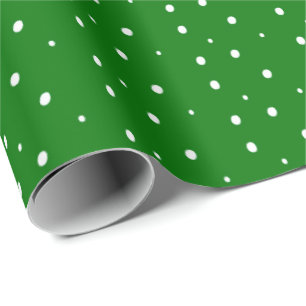 Green Holiday Dot Design Wrapping Paper