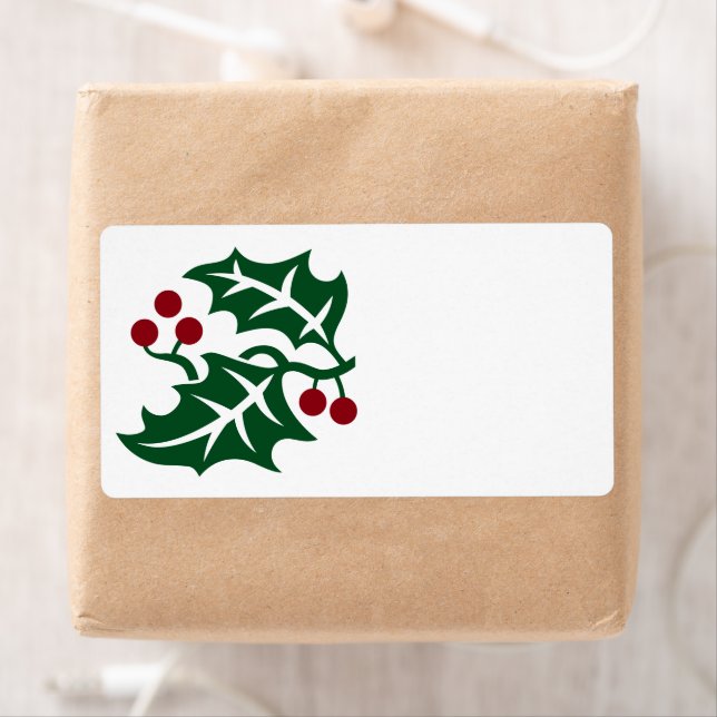 Green Holly and Red Berries Christmas Holiday (Insitu)