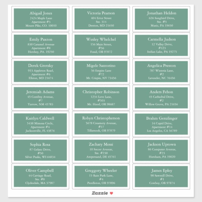 Green Holly Jolly Christmas Guest Address (Sheet)