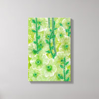 Green Hollyhock Mallow Malva Flower Floral Collage