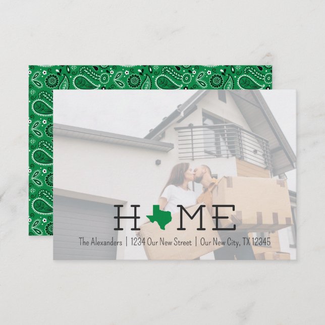 Green HOME Texas Moving Announcement (Front/Back)