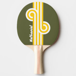 Green Honey Nostalgic Loop with Name Ping Pong Paddle