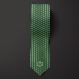 Green Honeycomb Casual Tie
