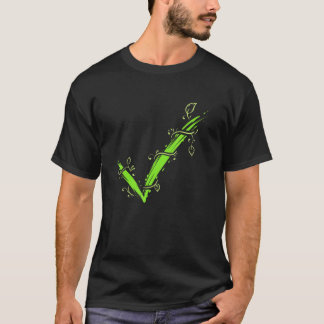 Green Hook For Yes To Vegetarianism And Veganism   T-Shirt