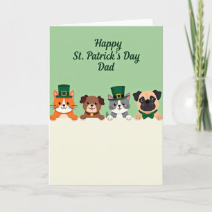 Green Horizon Animals Dad Card