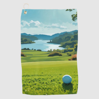 Green Horizons, Blue Skies, Pure Golf Bliss Towel