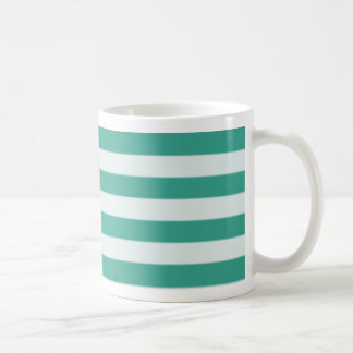 Green horizontal stripe mug