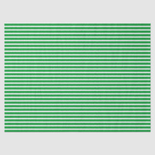 Green Horizontal Stripes Tissue Paper