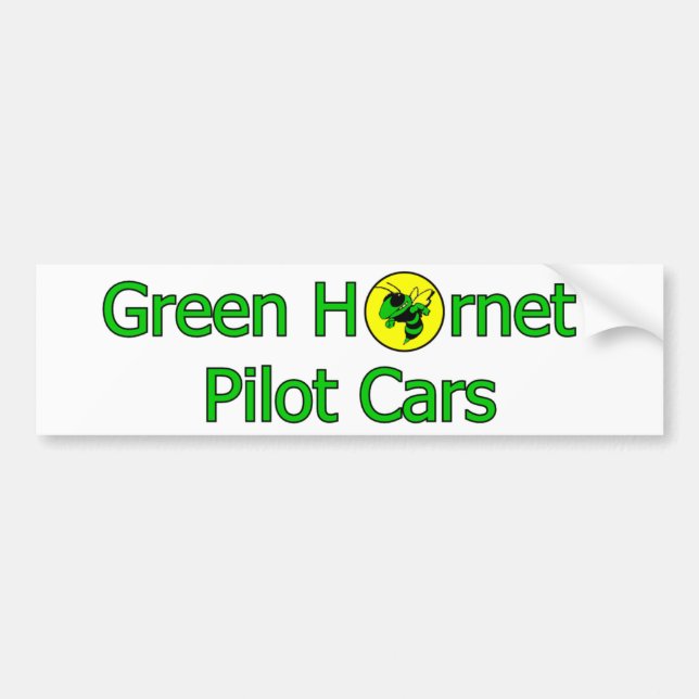 Green Hornet Pilot Cars Bumper Sticker (Front)