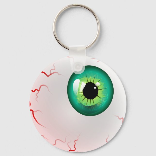 Green Horror Eye ball Key Ring (Front)