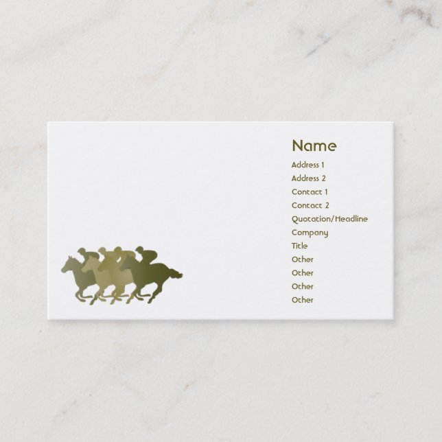 Green Horse - Business Business Card (Front)