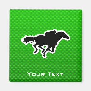 Green Horse Racing Magnet
