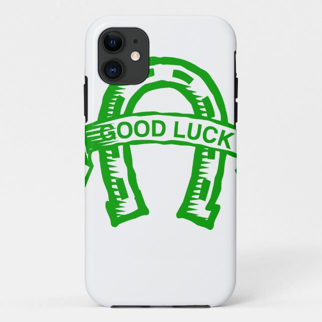 Green horseshoe St. Patrick day Case-Mate iPhone Case (Back)