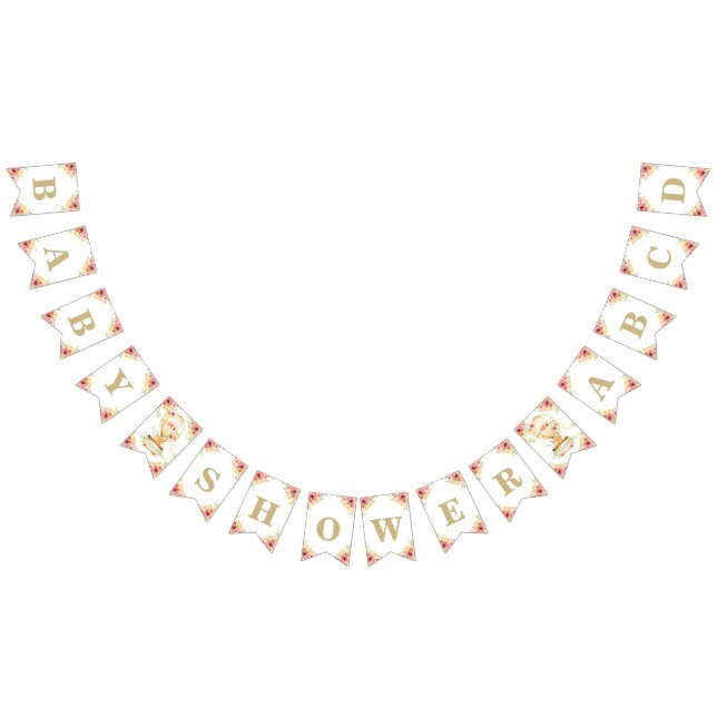 Green Hot Air Balloon Animals Neutral Baby Shower Bunting (All)