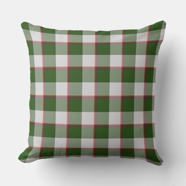 Green House and Mischka Gray Plaid Cushion (Front)