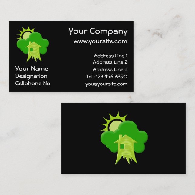 Green House Business Card (Front/Back)