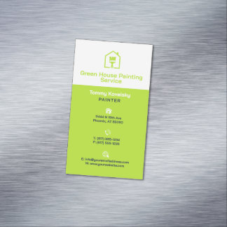 Green House Painting Magnetic Business Card