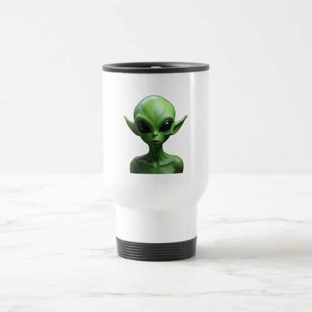 Green humanoid travel mug (Center)