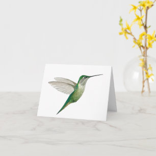Green Hummingbird Card