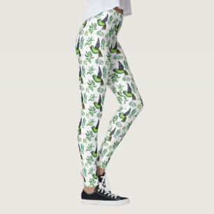 Green Hummingbird Women's Leggings - Stylish Comfy