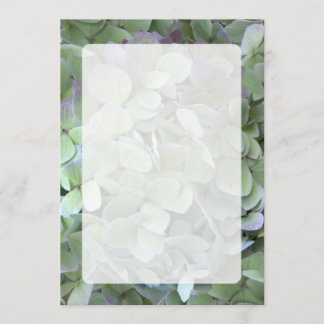 Green Hydrangea Wedding Fan Program Paper Programme