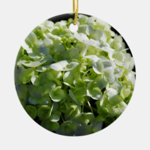 Green Hydrangeas Flowers Ceramic Tree Decoration