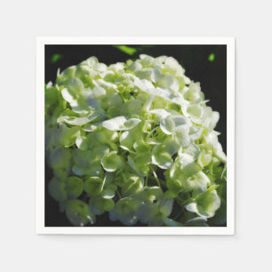 Green Hydrangeas Flowers Napkin