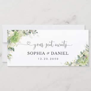 Green Hydrangeas Wedding Head Table Sign